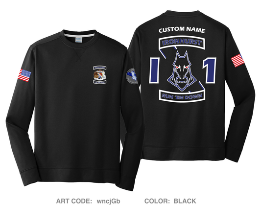 CUSTOM India Company, First Regiment Sandhurst HI-Tech Performance Crewneck Sweatshirt - wncjGb