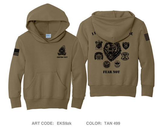 CUSTOM 11th Field Hospital Comfort Youth Cotton Blend Hooded Sweatshirt - EKS9zk