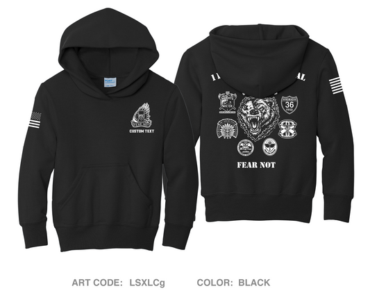 CUSTOM 11th Field Hospital Comfort Youth Cotton Blend Hooded Sweatshirt - LSXLCg