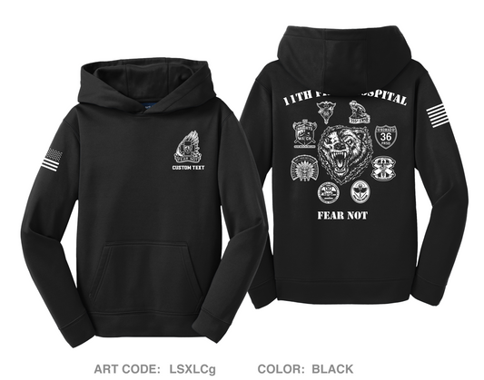 CUSTOM 11th Field Hospital Hi-Tech Performance Unisex Youth hoodie- LSXLCg