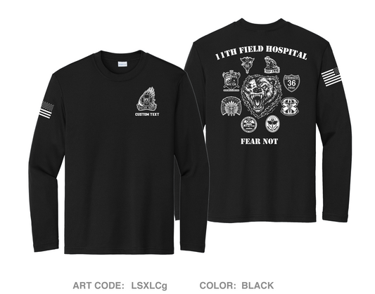 CUSTOM 11th Field Hospital Hi-Tech Performance Unisex Youth LS Tee - LSXLCg