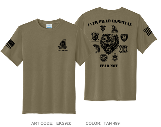CUSTOM 11th Field Hospital Hi-Tech Performance Unisex Youth SS Tee - EKS9zk