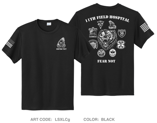 CUSTOM 11th Field Hospital Hi-Tech Performance Unisex Youth SS Tee - LSXLCg
