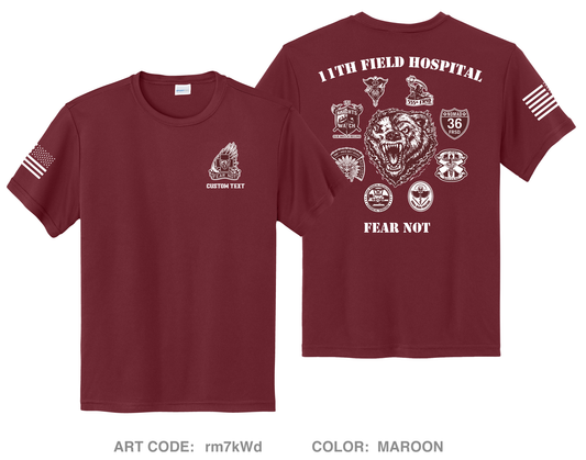 CUSTOM 11th Field Hospital Hi-Tech Performance Unisex Youth SS Tee - rm7kWd