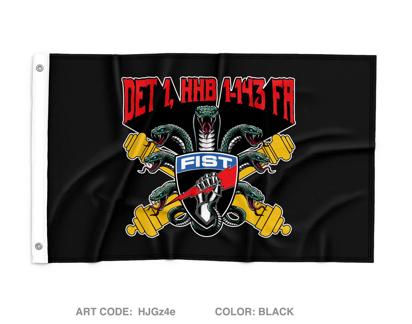 DET 1, HHB 1-143 FA Wall Flag - HJGz4e