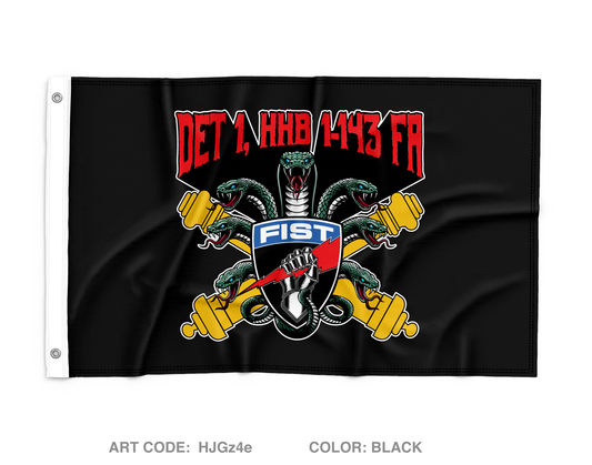 DET 1, HHB 1-143 FA Wall Flag - HJGz4e