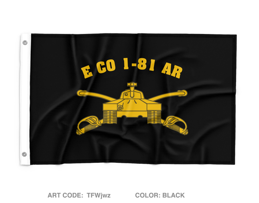 E Co, 1-81 AR BN, 194TH AR BDE Wall Flag - TFWjwz