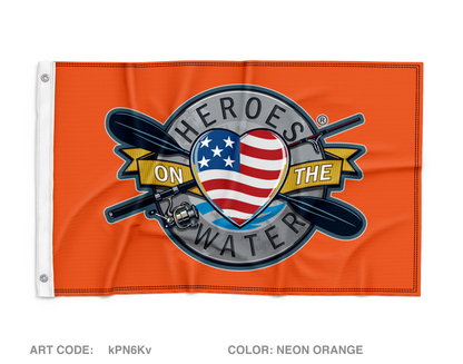 Heroes on the Water National Wall Flag - Neon