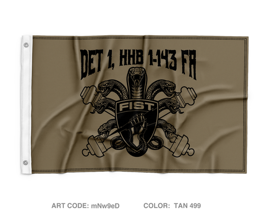 DET 1, HHB 1-143 FA Wall Flag - mNw9eD