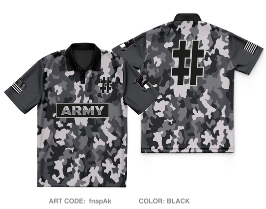 CUSTOM US Army Polo Club Core Men's SS Performance Polo - fnapAk