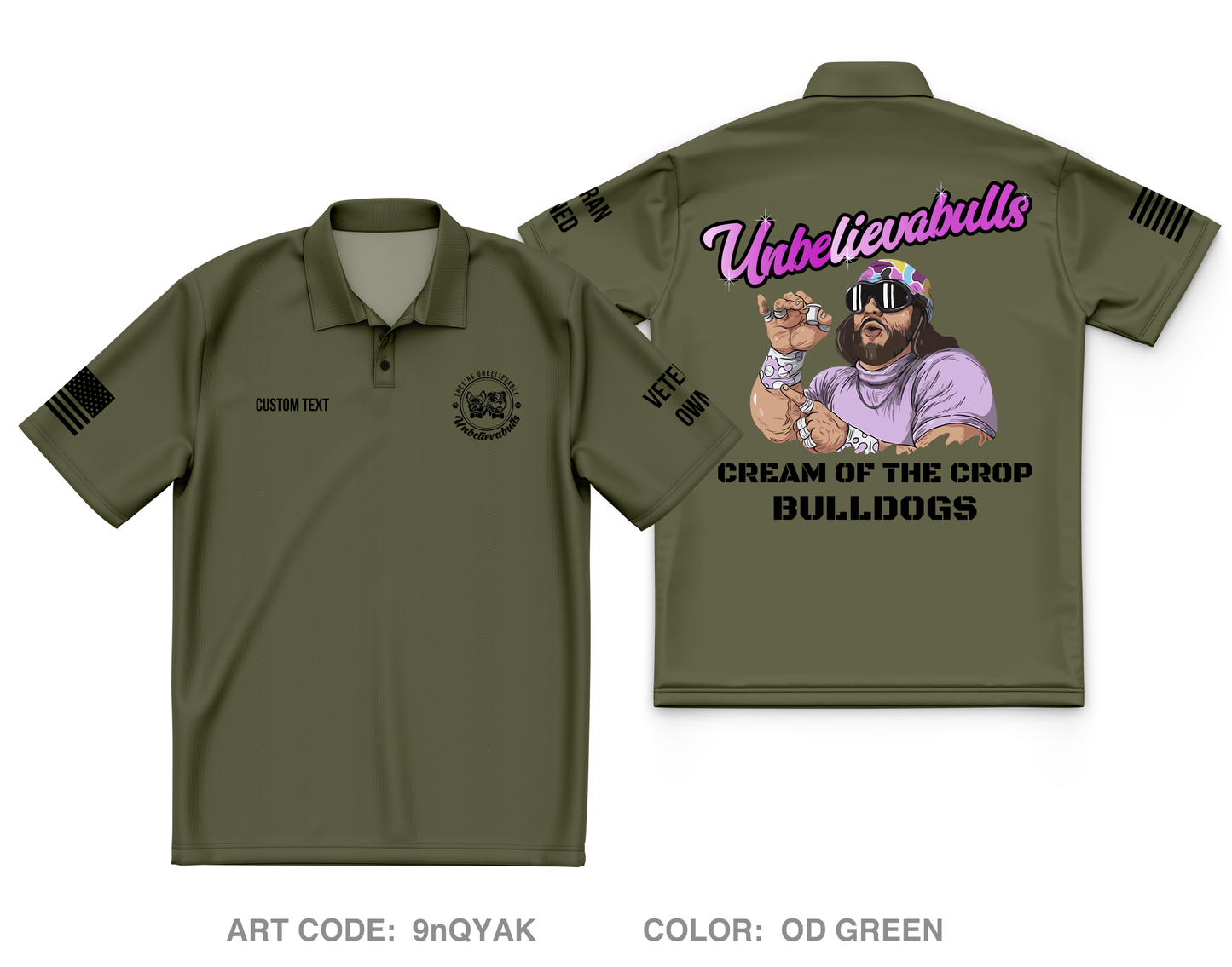 Custom Unbelievabulls Core Men's SS Performance Polo - 9nQYAK