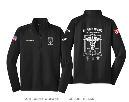 Custom WRNMMC Medical ICU Hi-Tech Performance Quarter-Zip Fleece Jacket - WGZWKe