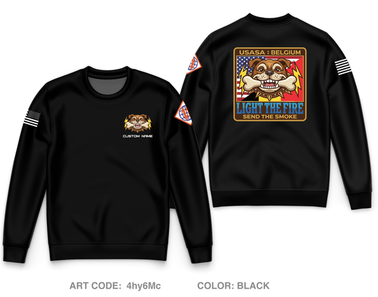 CUSTOM USANEC-Belgium Core Men's Crewneck Performance Sweatshirt - 4hy6Mc