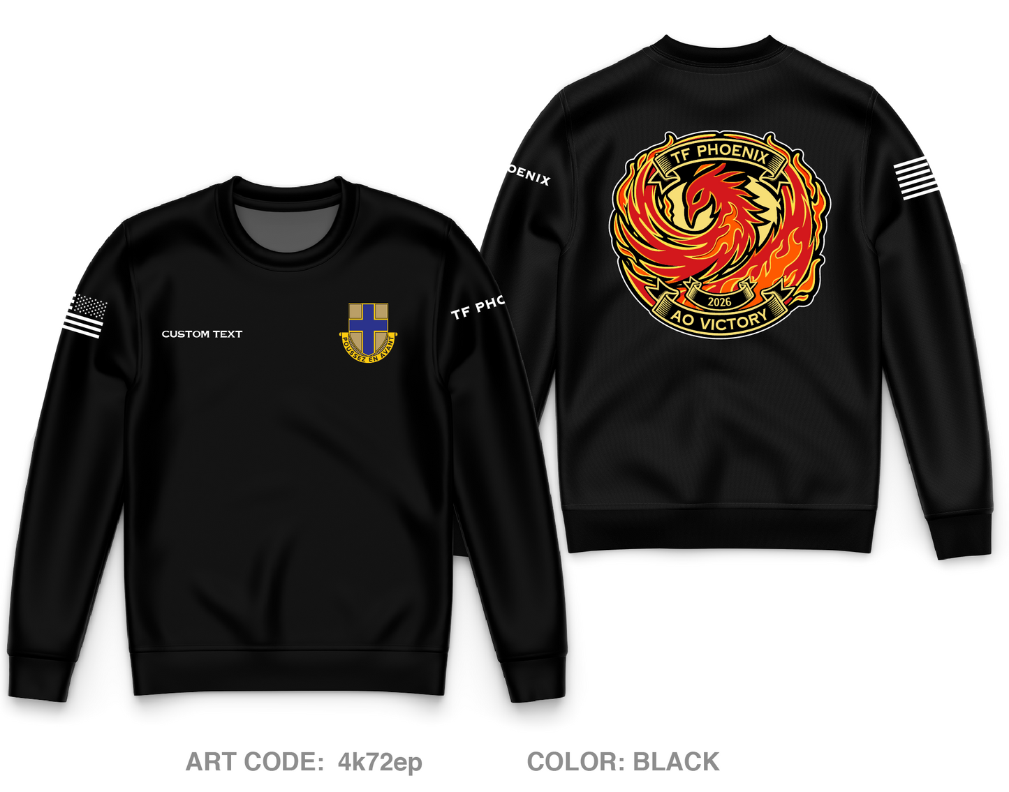 CUSTOM TF-Phoenix Core Men's Crewneck Performance Sweatshirt - 4k72ep