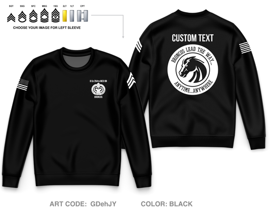 CUSTOM B Co 264th MED BN Store 1 Core Men's Crewneck Performance Sweatshirt - GDehJY