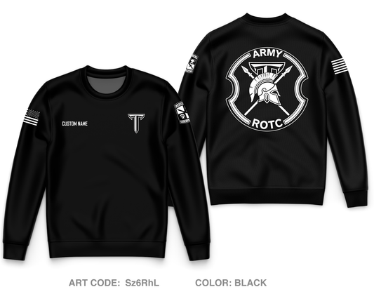 CUSTOM Troy ROTC Core Men's Crewneck Performance Sweatshirt - Sz6RhL