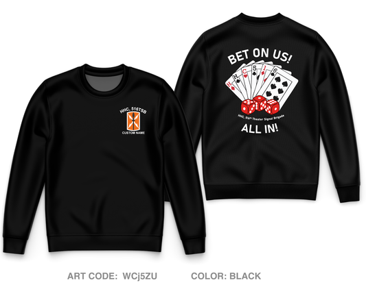 CUSTOM HHC, 516th Theater Signal Brigade Core Men's Crewneck Performance Sweatshirt - WCj5ZU