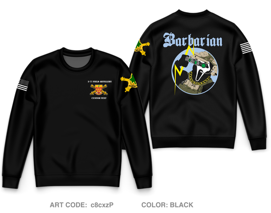 CUSTOM Barbarian/ 2-77 FA Core Men's Crewneck Performance Sweatshirt - c8cxzP