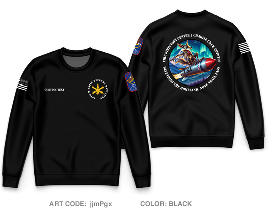 CUSTOM 49th Missile Defense Battalion Charlie Crew Core Men's Crewneck Performance Sweatshirt - jjmPgx