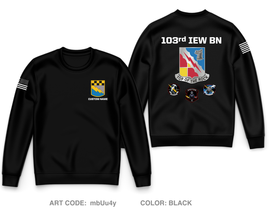 CUSTOM 103rd IEW MI Core Men's Crewneck Performance Sweatshirt - mbUu4y