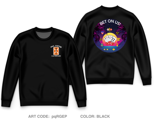 CUSTOM HHC, 516th Theater Signal Brigade Core Men's Crewneck Performance Sweatshirt - pqRGEP