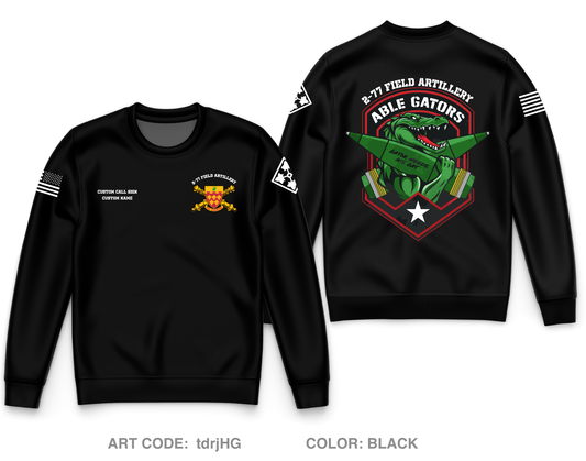 CUSTOM A BTRY 2-77 FA Core Men's Crewneck Performance Sweatshirt - tdrjHG