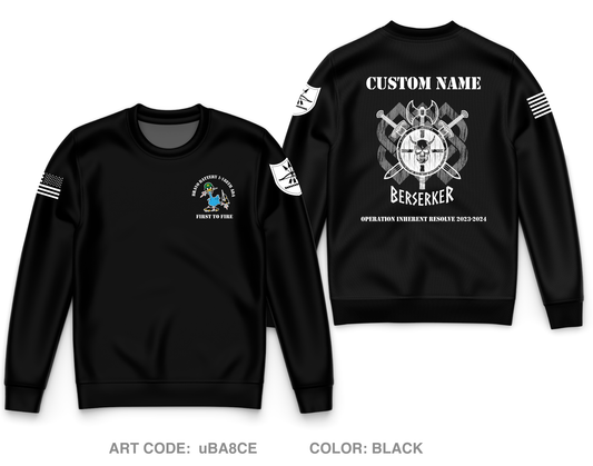 Custom B BAttery 1-188th ADA Core Men's Crewneck Performance Sweatshirt - uBA8CE