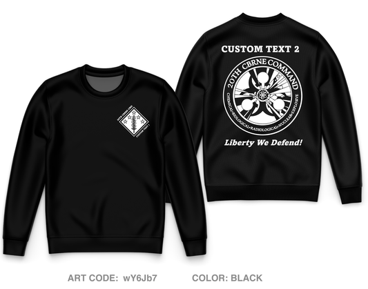 CUSTOM 20th CBRNE Command - Command Group Core Men's Crewneck Performance Sweatshirt - wY6Jb7