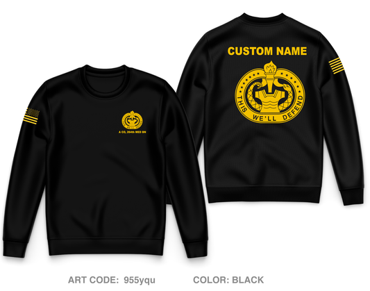 CUSTOM A CO, 264th MED BN Core Men's Crewneck Performance Sweatshirt - 955yqu