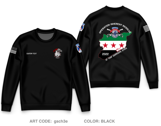 Custom B-TRP, 3-71 Cav, 1BCT Core Men's Crewneck Performance Sweatshirt - gsch3e