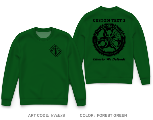 CUSTOM 20th CBRNE Command - Command Group Core Men's Crewneck Performance Sweatshirt - kVcbxS