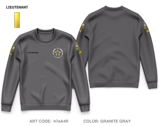CUSTOM Houston County Sheriffs Department Core Men's Crewneck Performance Sweatshirt - h7eA4R_LIEUT