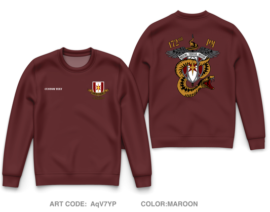 CUSTOM 172nd Medical Detachment (PM) Core Men's Crewneck Performance Sweatshirt - AqV7YP