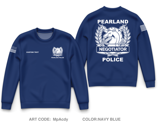 CUSTOM Pearland SWAT / Hostage Negotiation Team Core Men's Crewneck Performance Sweatshirt - MpAcdy