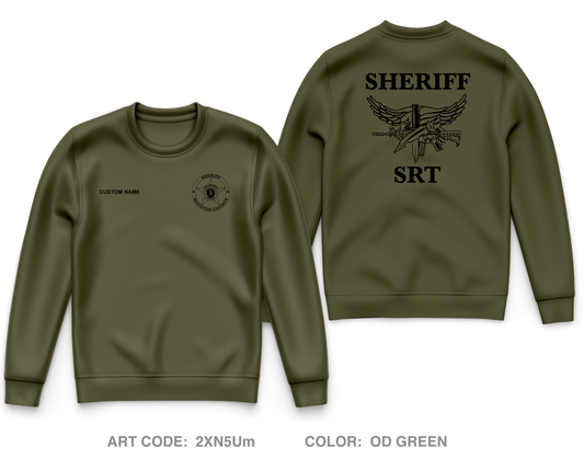 CUSTOM Houston County Sheriffs Department Core Men's Crewneck Performance Sweatshirt - 2XN5Um