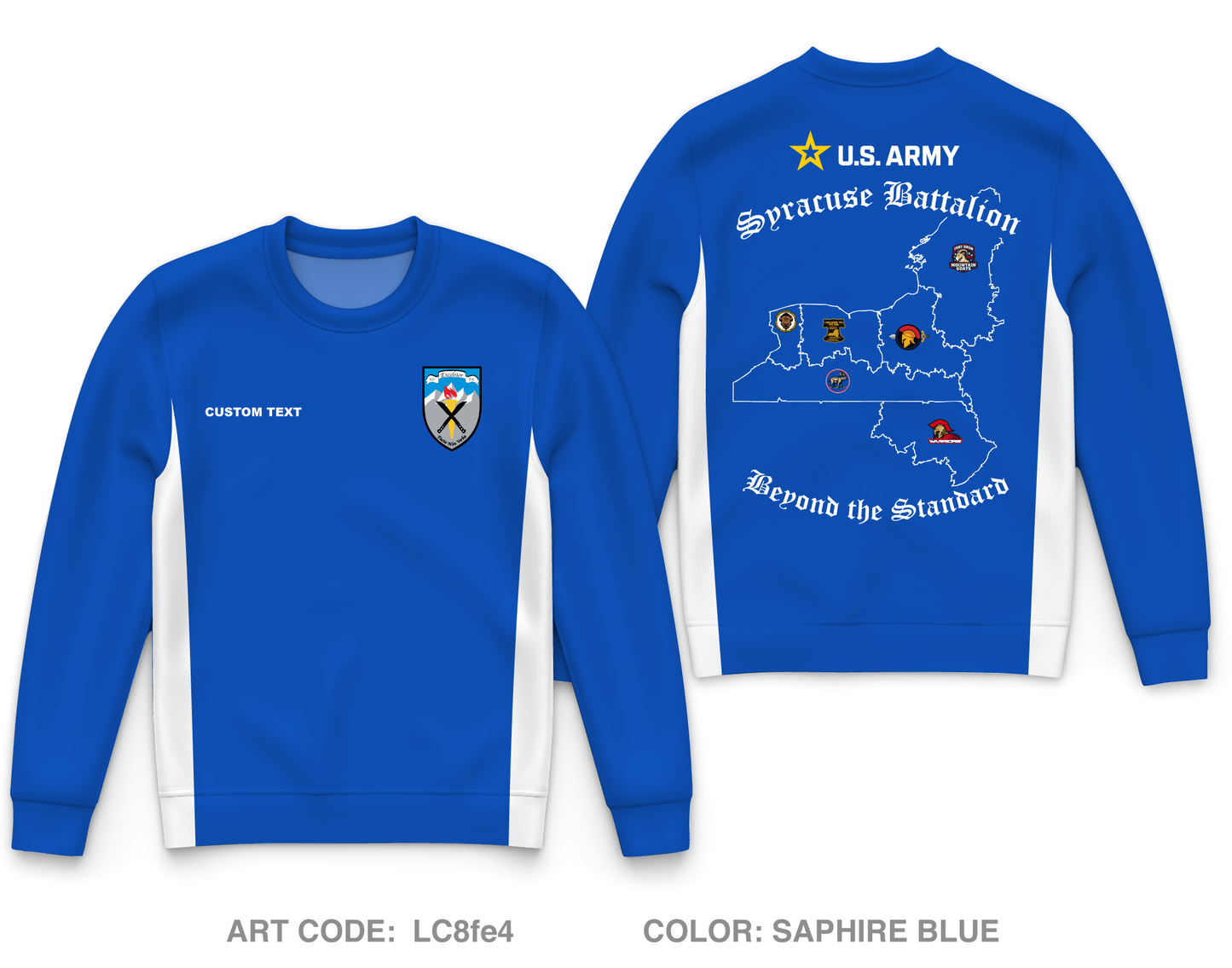 CUSTOM Syracuse Recruiting Battalion Core Men's Crewneck Performance Sweatshirt - LC8fe4