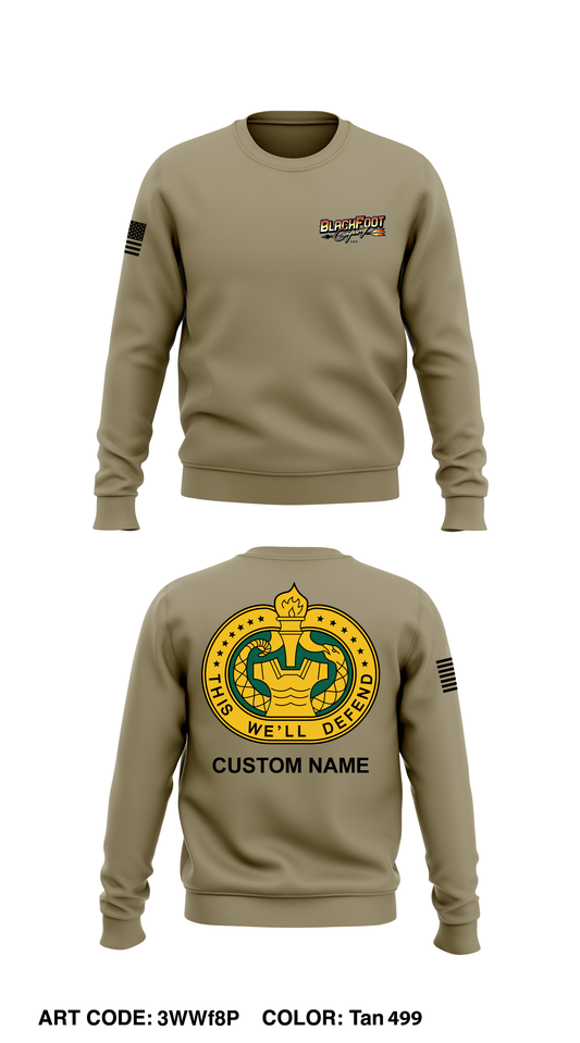 CUSTOM B Co 309th MI BN DS Core Men's Crewneck Performance Sweatshirt - 3WWf8P