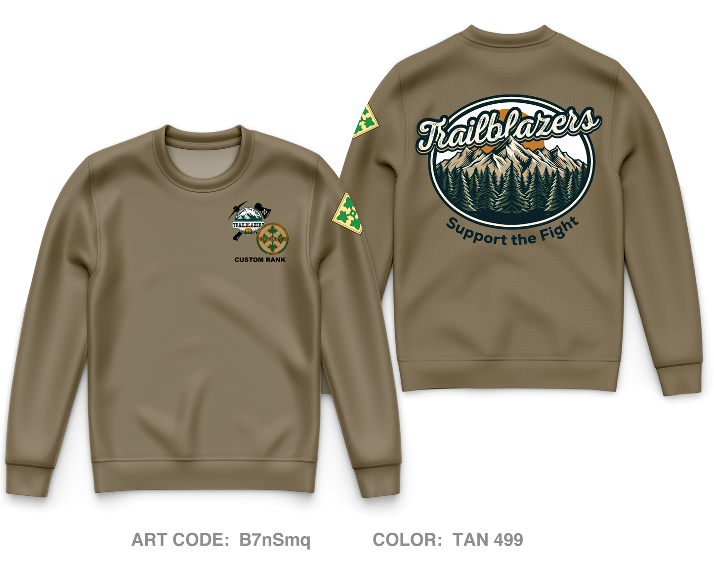 CUSTOM 4DSTB Fundraising Collection Core Men's Crewneck Performance Sweatshirt - B7nSmq