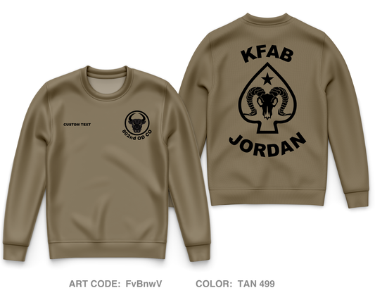 CUSTOM 802nd OD Co Core Men's Crewneck Performance Sweatshirt - FvBnwV