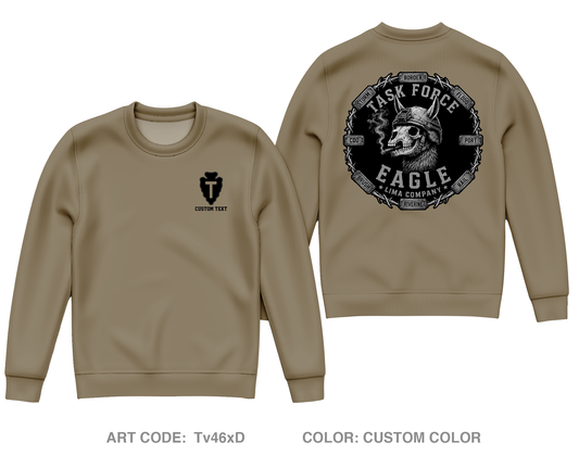 CUSTOM TF Eagle / Lima Company Core Men's Crewneck Performance Sweatshirt - Tv46xD