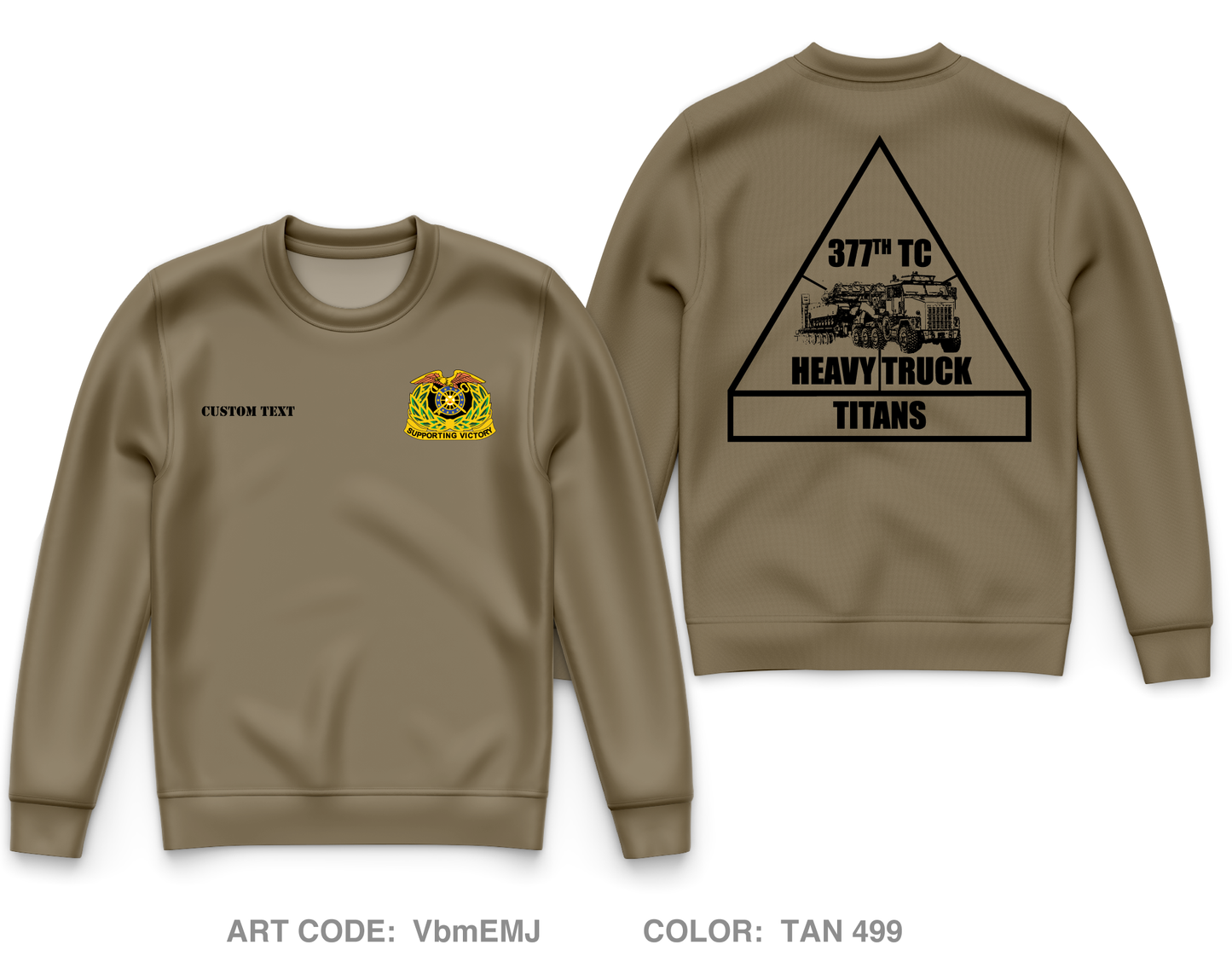 CUSTOM 377 titans Core Men's Crewneck Performance Sweatshirt - VbmEMJ