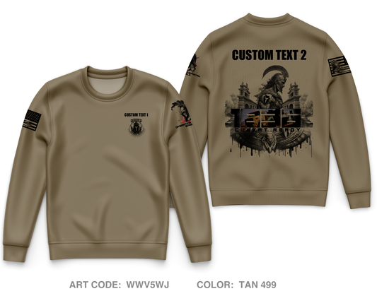 Custom  1836th Transportation Company Core Men's Crewneck Performance Sweatshirt - WWV5WJ