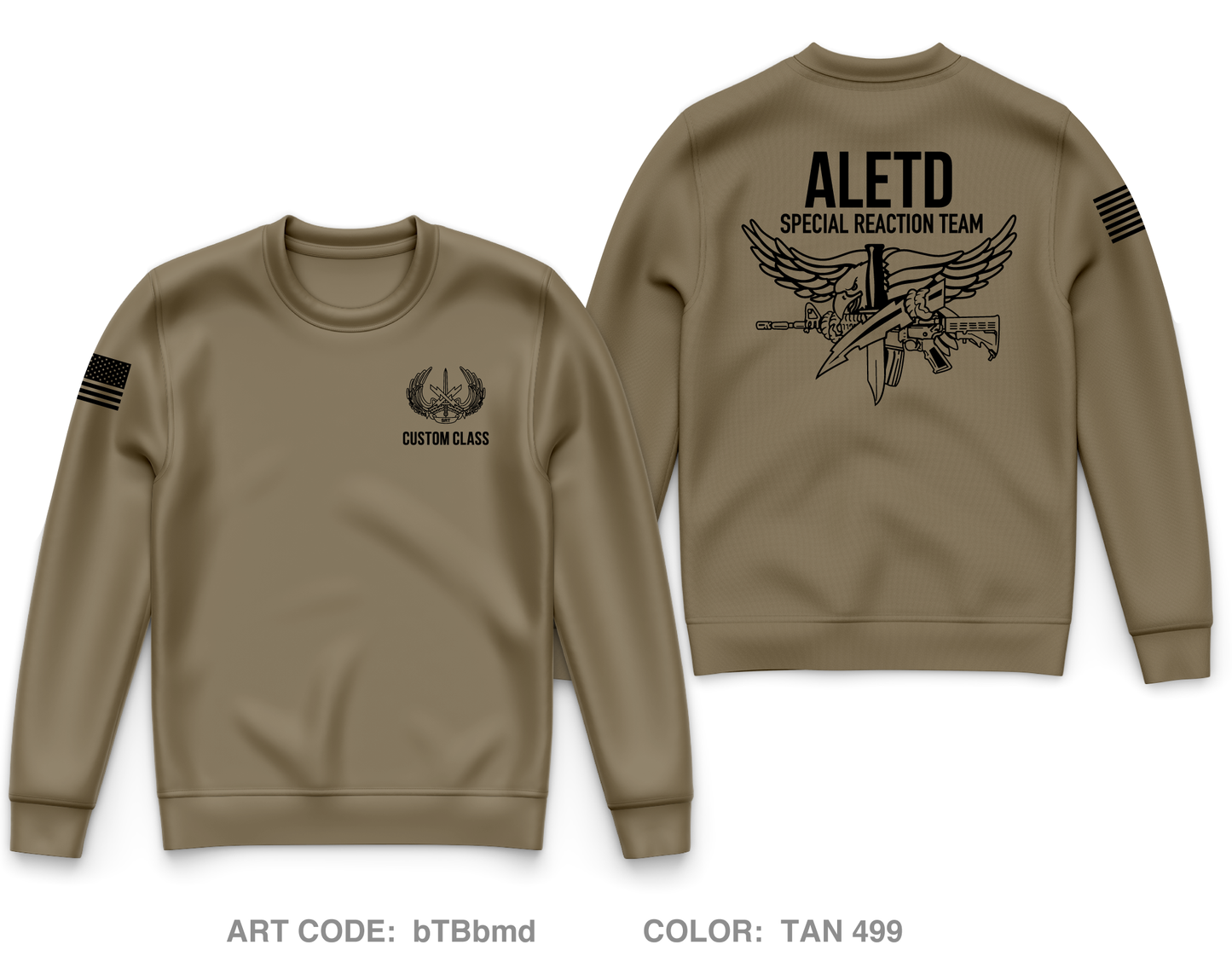 CUSTOM Advanced Law Enforcement Training Division (Fort Leonard Wood) Core Men's Crewneck Performance Sweatshirt - bTBbmd