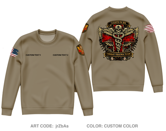 CUSTOM Combat Trauma Team Core Men's Crewneck Performance Sweatshirt - jrZbAs