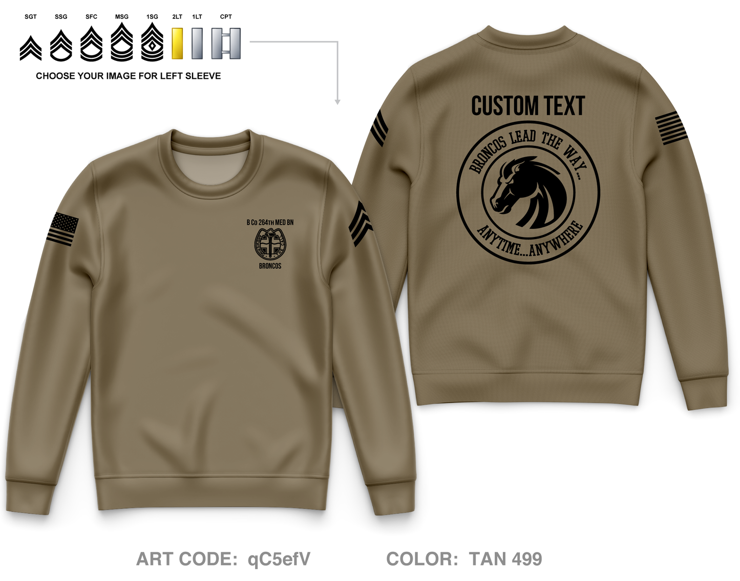 CUSTOM B Co 264th MED BN Store 1 Core Men's Crewneck Performance Sweatshirt - qC5efV
