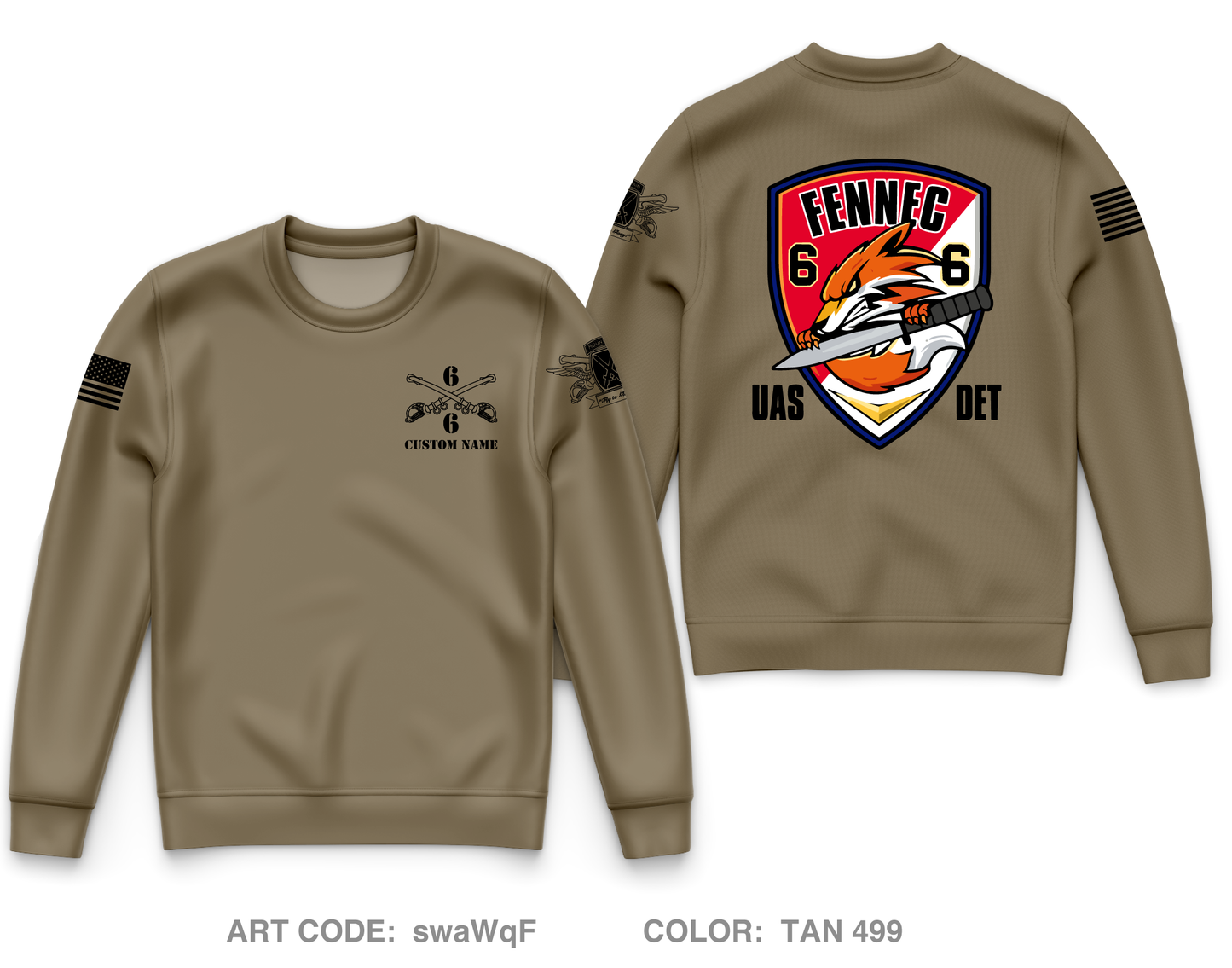 CUSTOM UAS Core Men's Crewneck Performance Sweatshirt - swaWqF