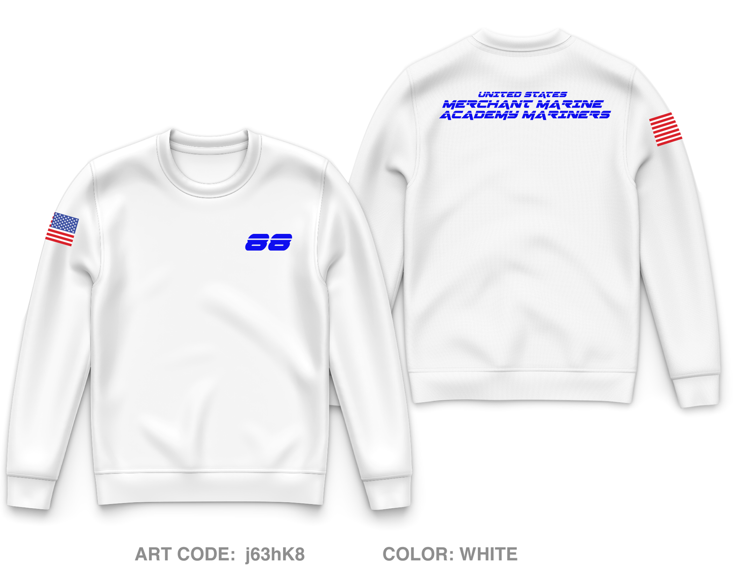 United States Merchant Marine Academy Mariners Store 1 Core Men's Crewneck Performance Sweatshirt - j63hk8