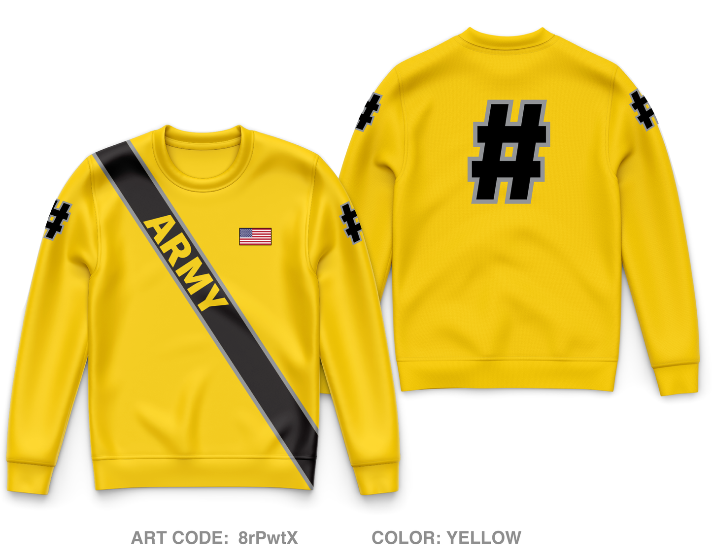 CUSTOM Army Polo Club Core Men's Crewneck Performance Sweatshirt - 8rPwtX