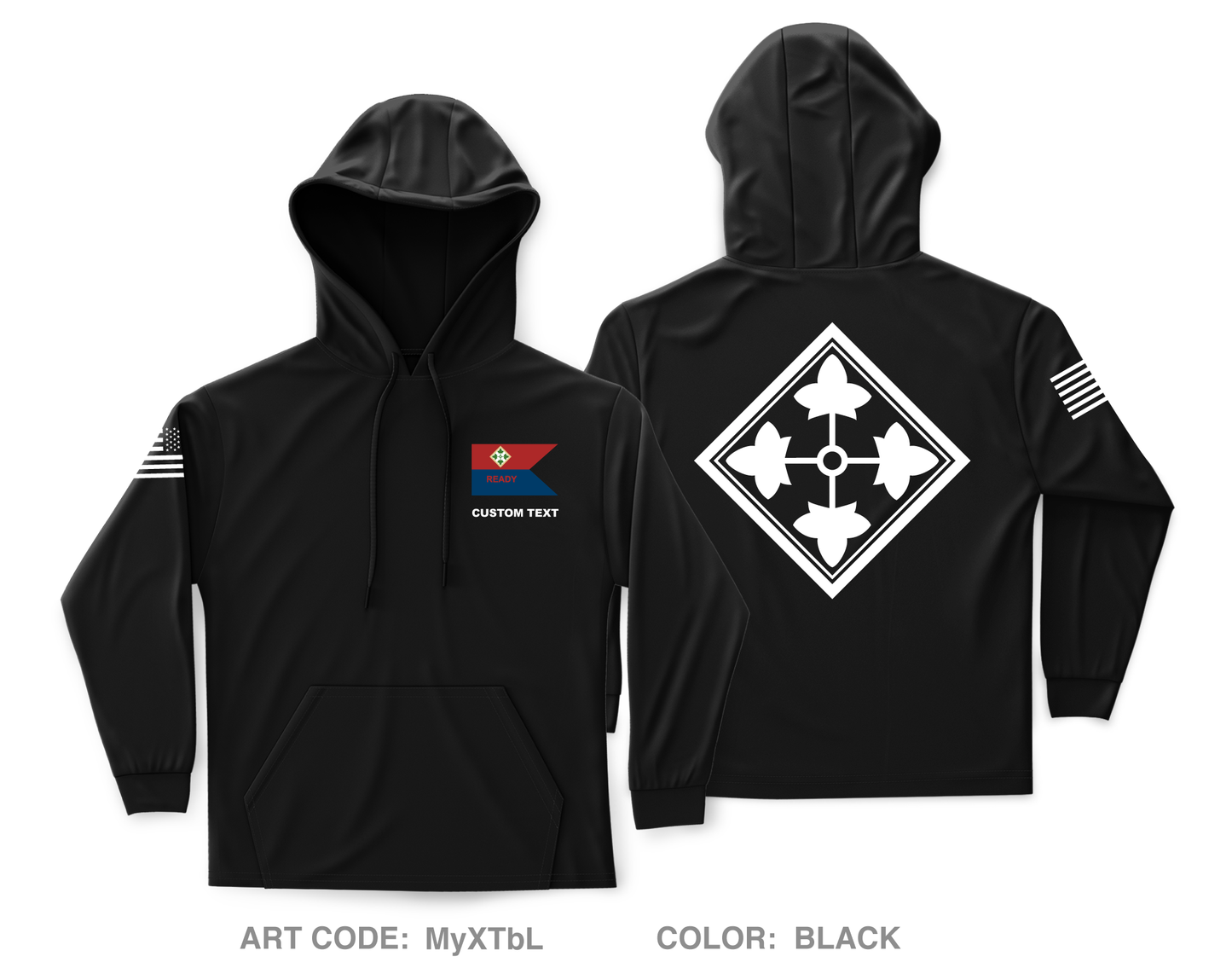 CUSTOM READY CO, HHBN, DIVARTY, 4ID Core Men's Hooded Performance Sweatshirt - MyXTbL