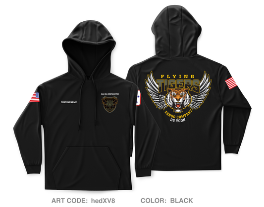 CUSTOM "Flying Tigers" 82nd Platoon, Tango Company, 266th QM BN Core Men's Hooded Performance Sweatshirt - hedXV8